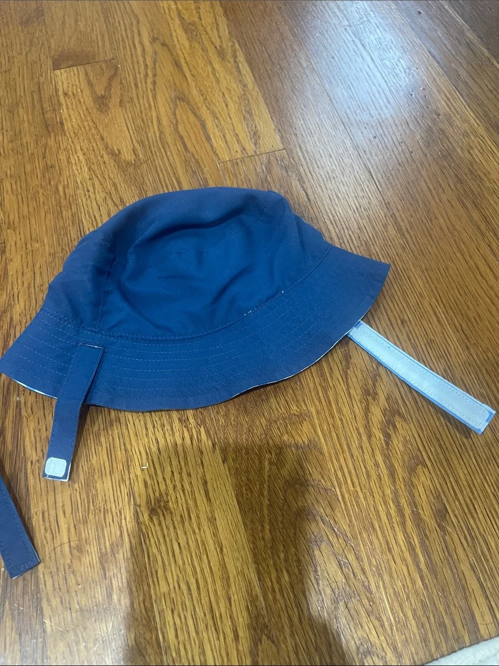 Carter's Blue and White Striped Baby Bucket Hats - 2 Pair twins